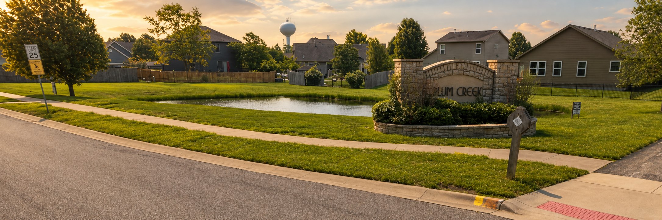 Enhanced view of Tract E: Little Pond & Entrance